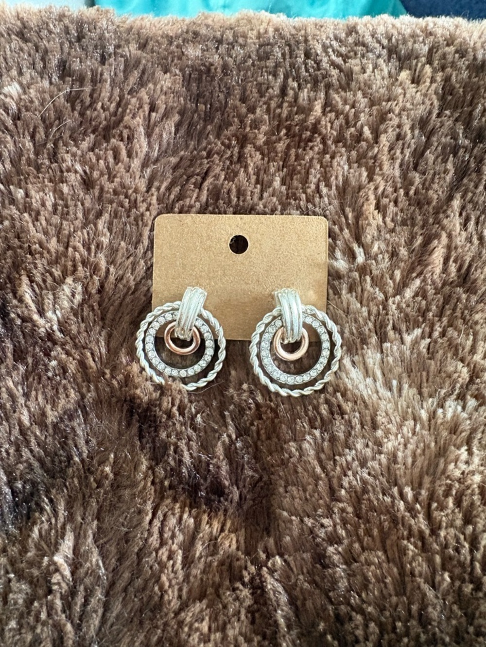 Silver-Tone Twisted Hoop Drop Earrings - Elegant Women's Jewelry, post earrings